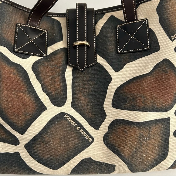 Dooney & Bourke Giraffe Print Canvas Bag - Picture 2 of 7